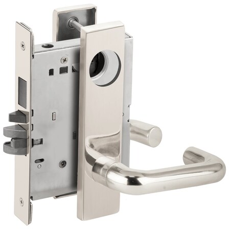 Schlage Entrance Mortise Lock with Deadbolt, 03L Design, Less Cylinder, Bright Chrome L9453L 03L 625
